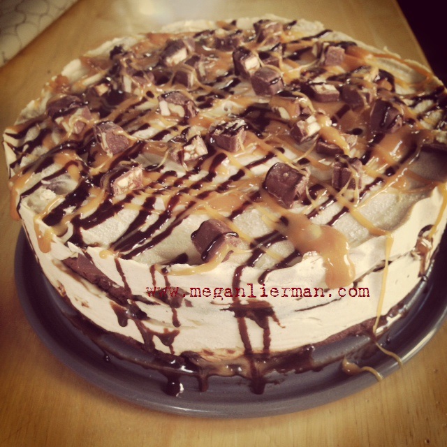 Snickers ice cream cake