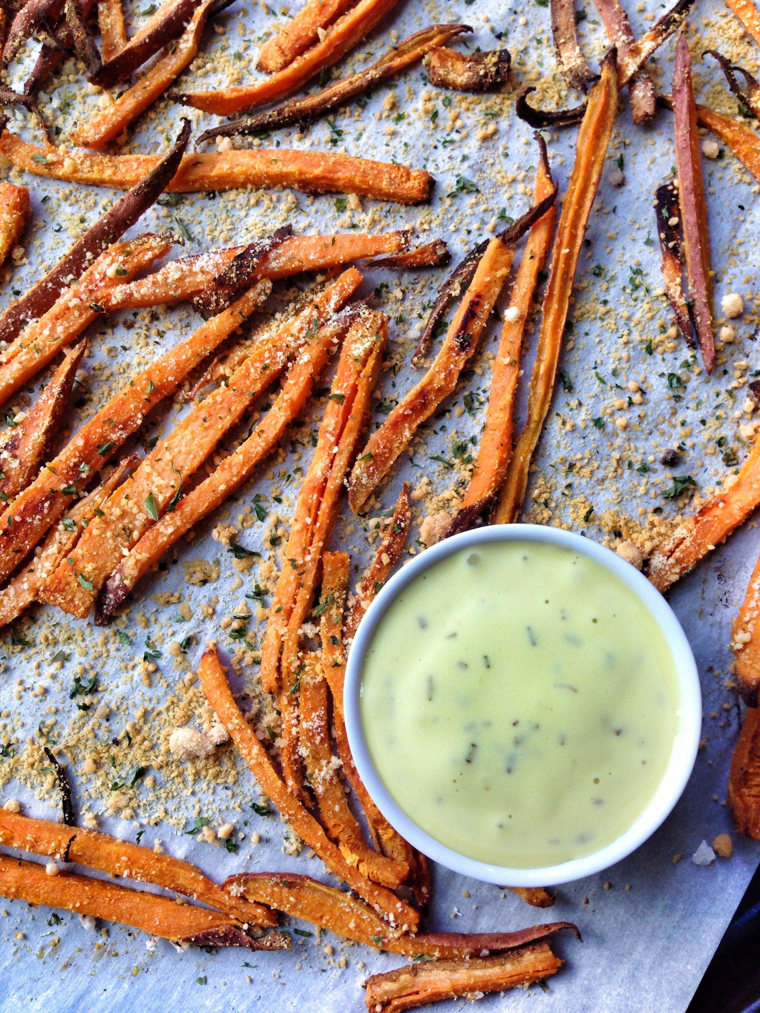 sweet potato fries w_olive oil aioli