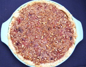 gluten free / vegan rhubarb pie
